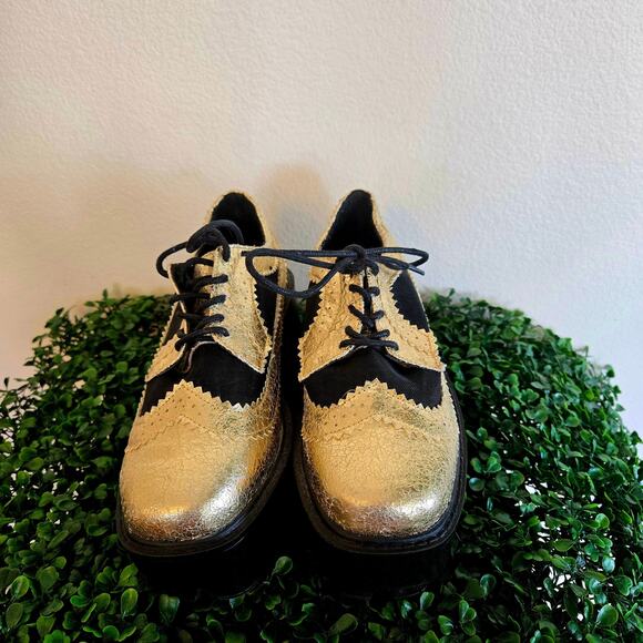 Size 8 – Bumper Gold Mesh Creepers w/ Chunky Platform Sole - Picture 5 of 6